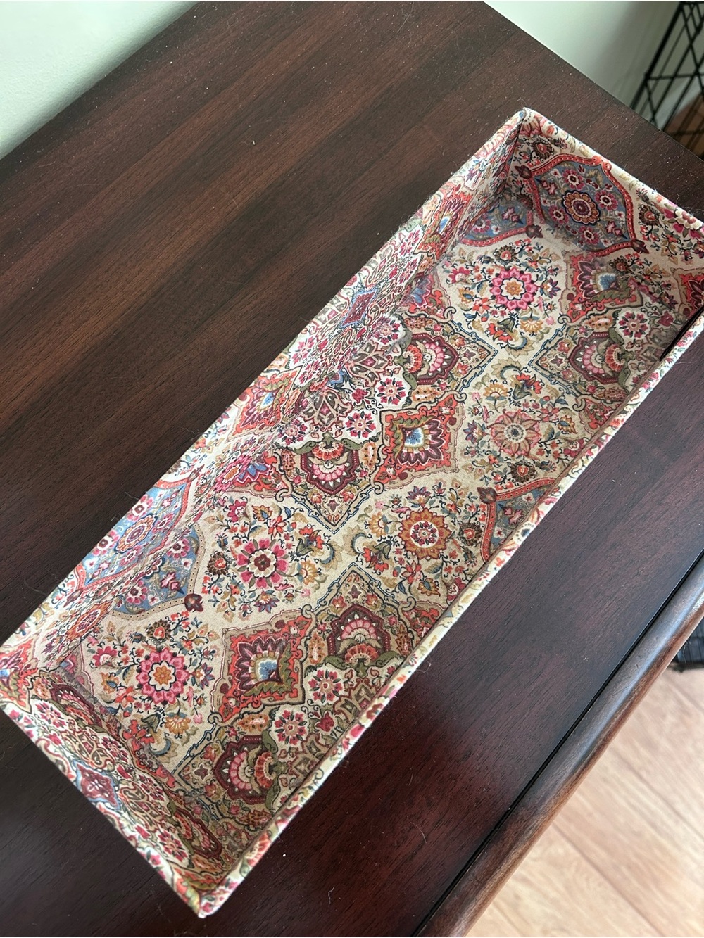 Patterned Decorative Storage Tray - Pink - Picture 2 of 4